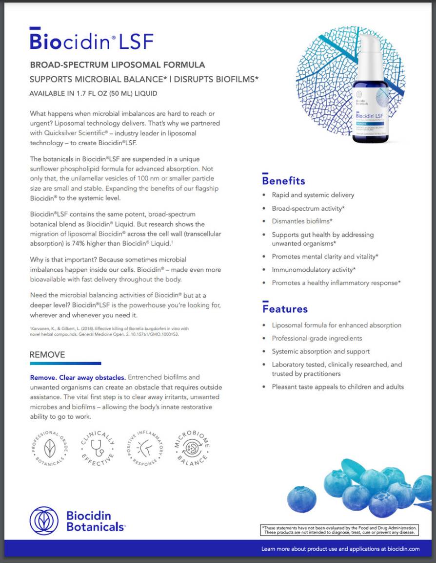 Biocidin®LSF - Broad-Spectrum Liposomal Formula, Biocidin Botanicals