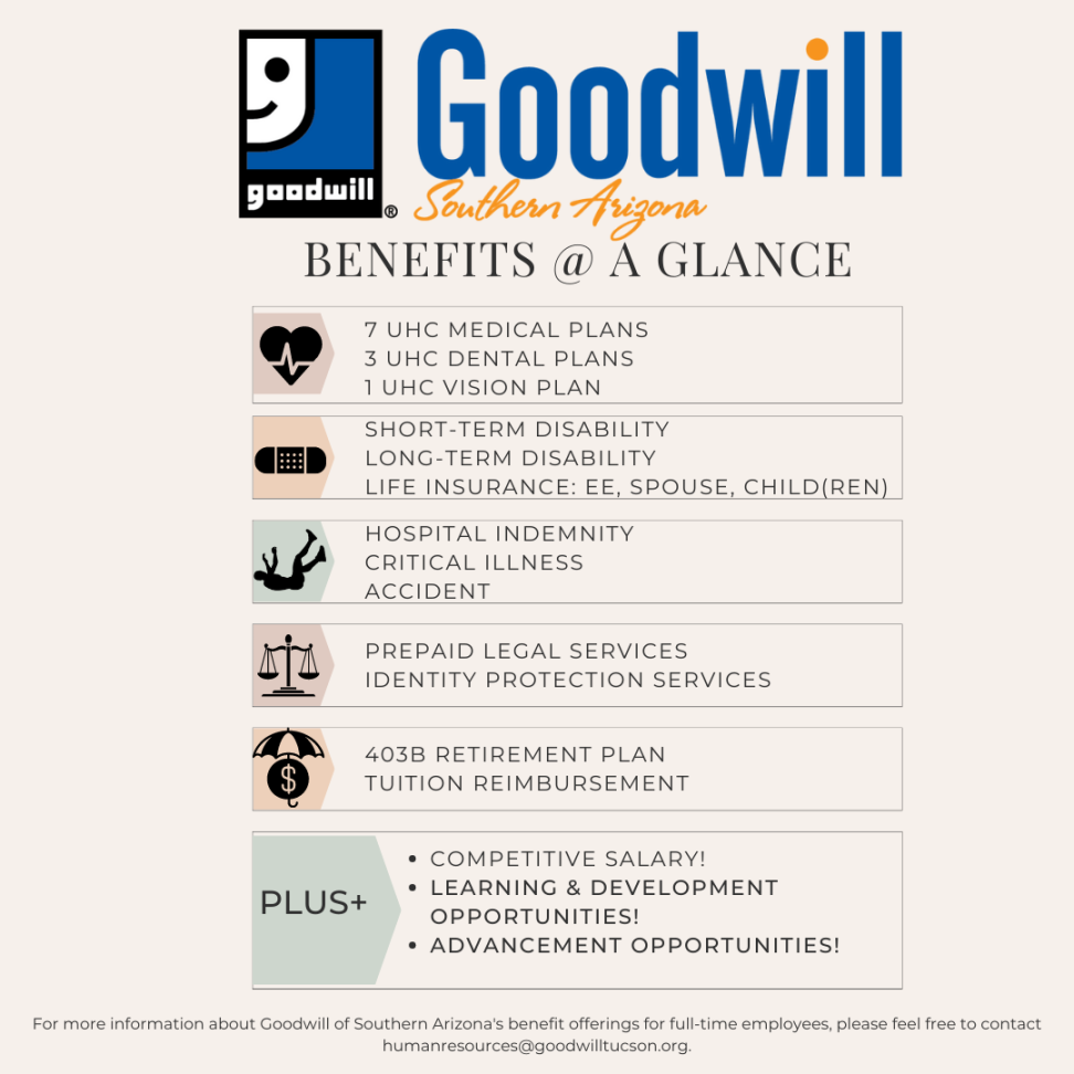 Employee Benefits  Goodwill Industries of Southern Arizona