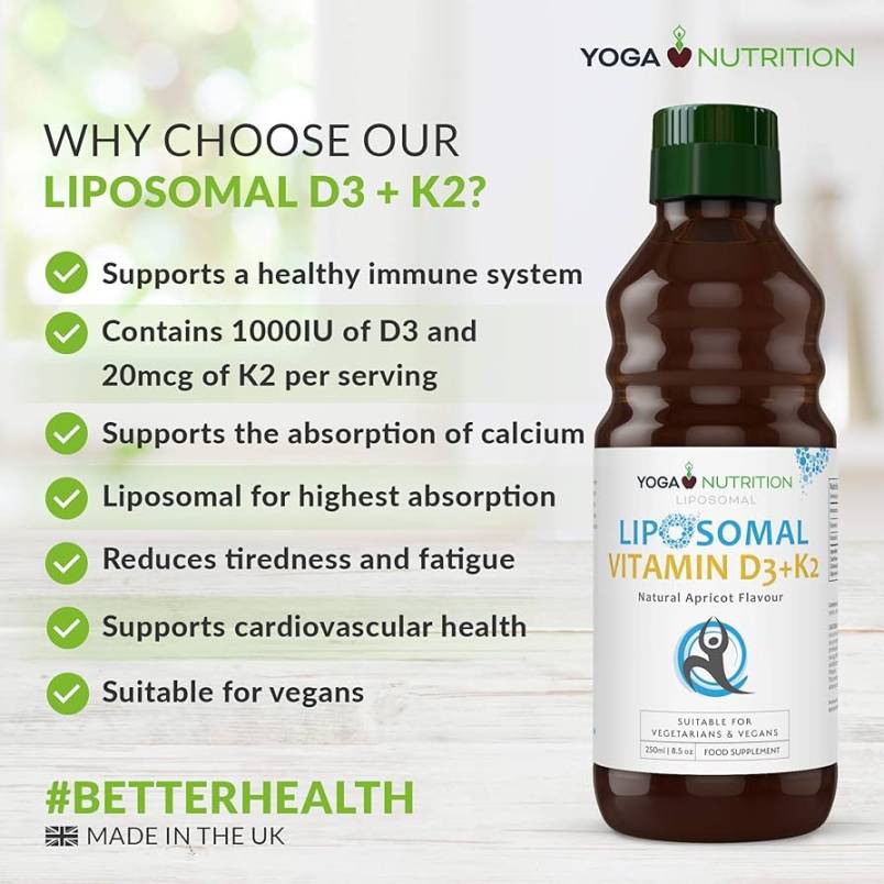 Liposomal Liquid Vitamin D and K (MK-) - 50 ml - Vegan