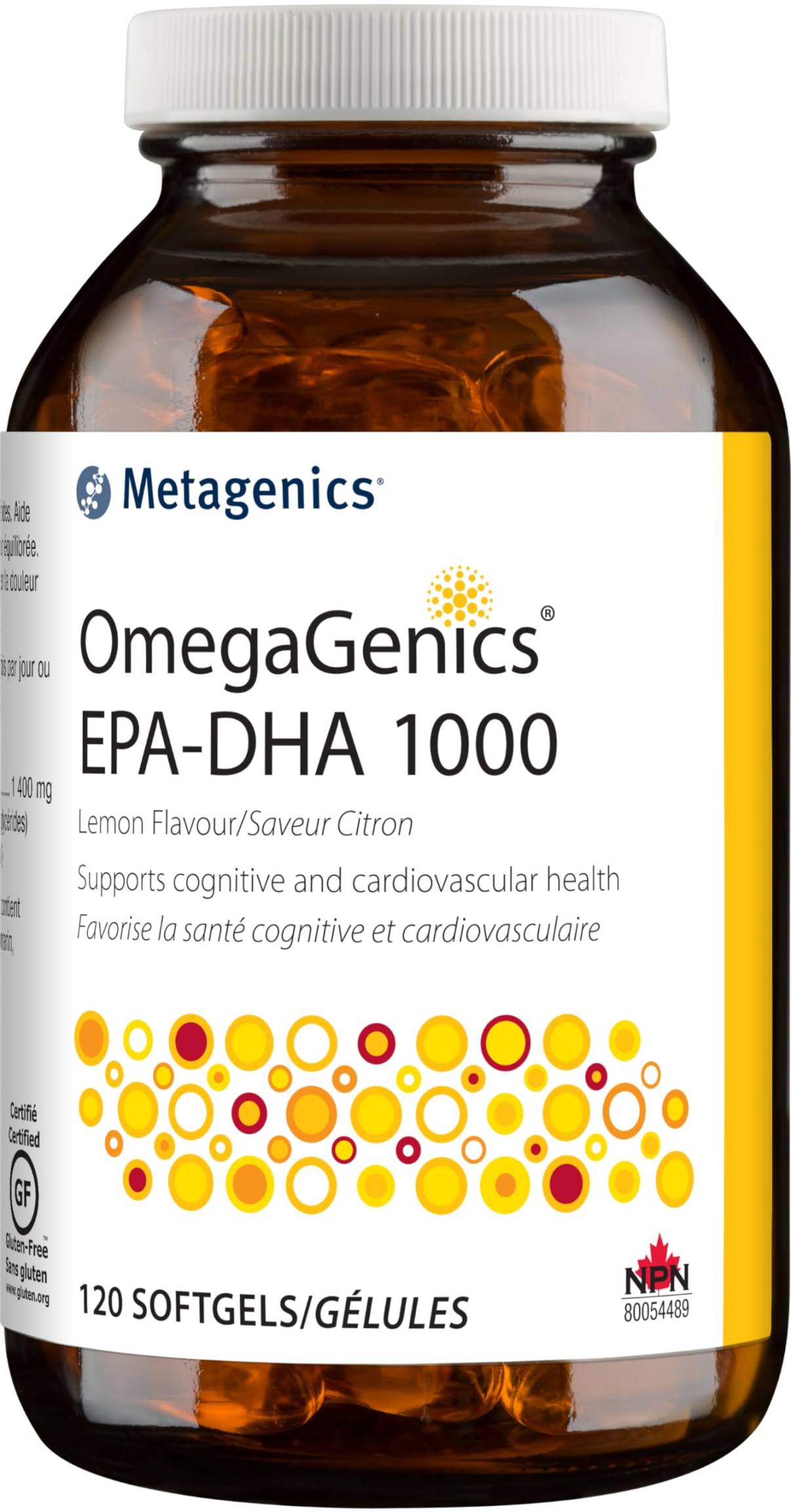 Metagenics OmegaGenics EPA-DHA  - Lemon Flavor -  Softgels