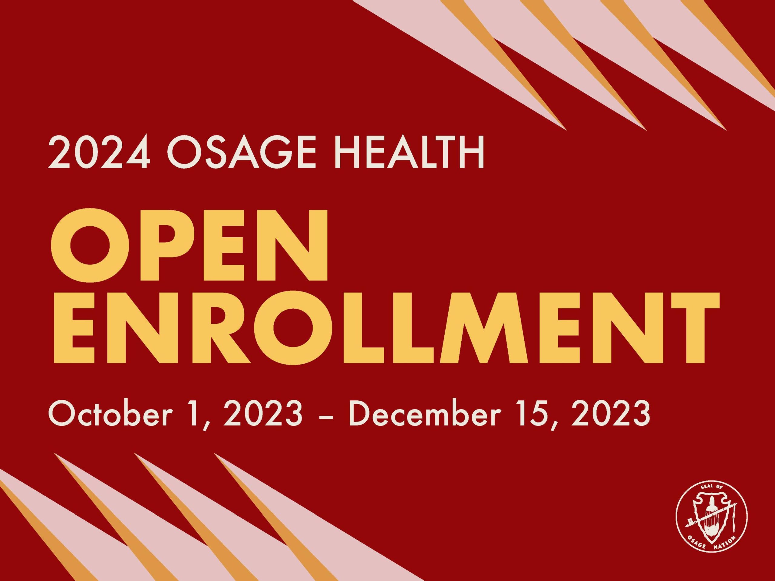 Osage Nation Health Benefit Enrollment Opens October