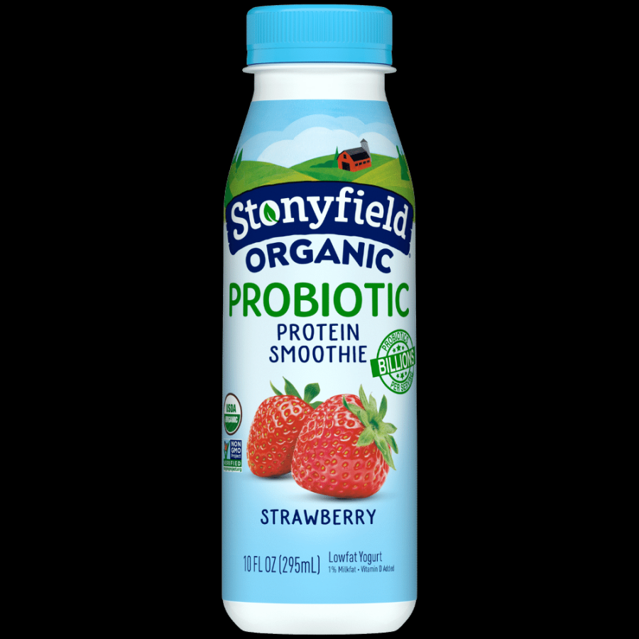 Stonyfield Organic Probiotic Strawberry Lowfat Yogurt Protein