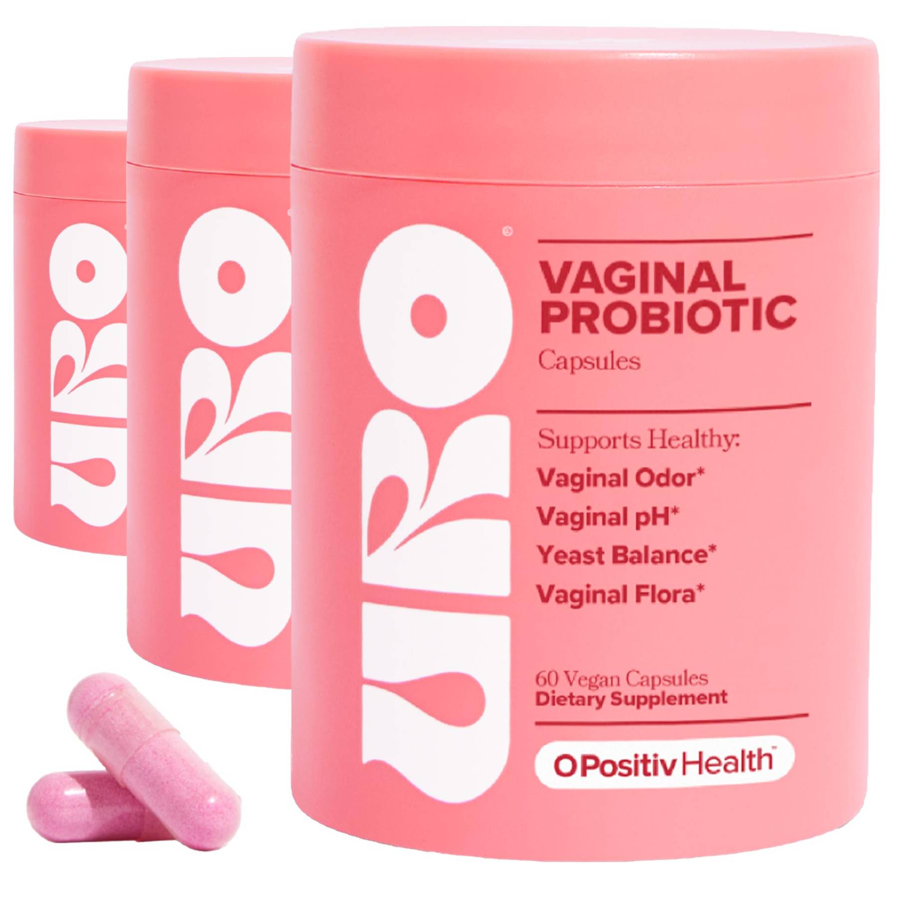 URO Vaginal Probiotics, pH Balance with Prebiotics & Lactobacillus  Probiotic Blend - Women